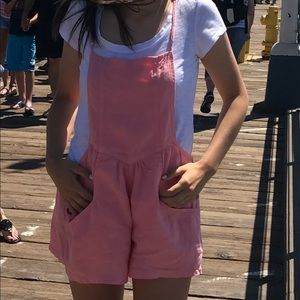 Free people pink overalls